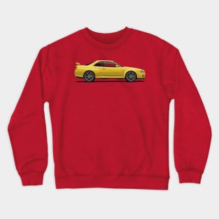 Skyline GTR R34 Yellow Crewneck Sweatshirt